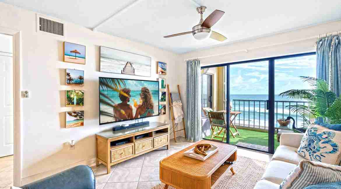 Beachfront-Living-Room-Pottery-Barn-Sleeper-Sofa-Ocean-View-Hutchinson-Island