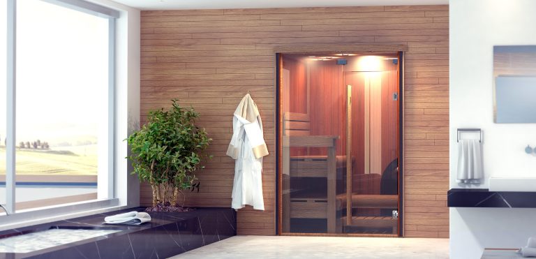 Built-in sauna room 3D Rendering